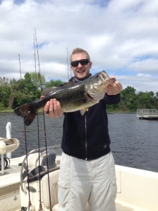 Corey Holding Nice 5.25 # Bass Caught 3/7/15 Lake Griffin