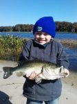 Here's Waylon Padget "The Natural" Holding His 4 lbr Caught at Harris On Senko 12/9/16